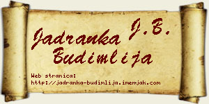 Jadranka Budimlija vizit kartica